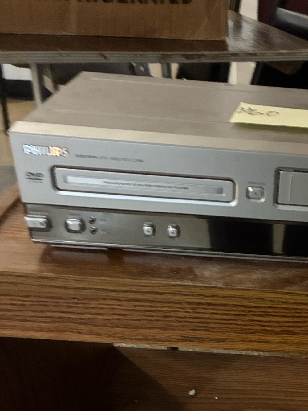 Philips Silver and Black DVD/VHS Combo Player
